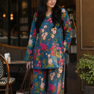 Floral Fibes Premium Soft Silk Co-ord Set